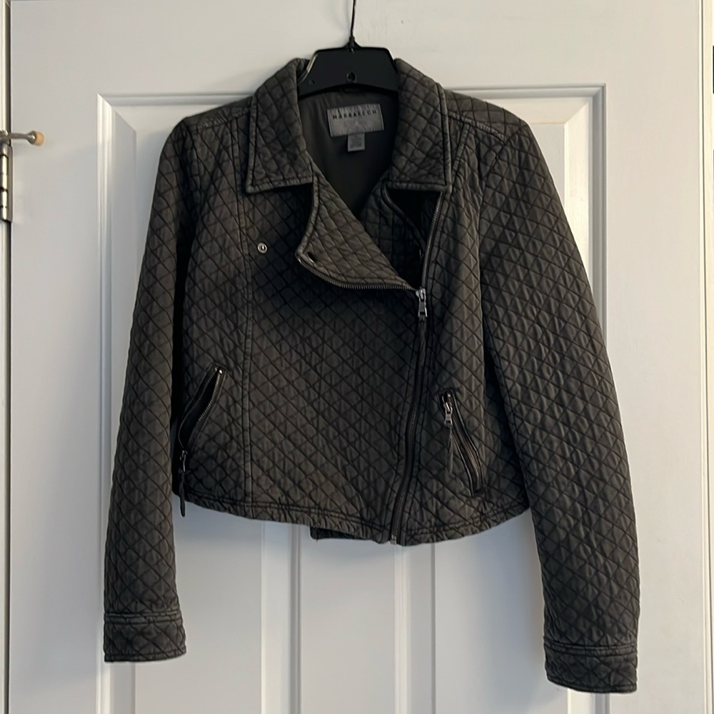 Anthropologie Quilted Moto Jacket